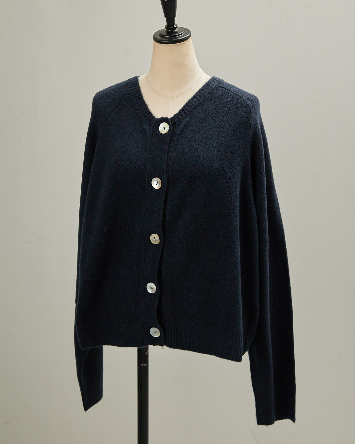 7GAUZE RIB KNIT CARDIGAN 2601019 / HIBINE