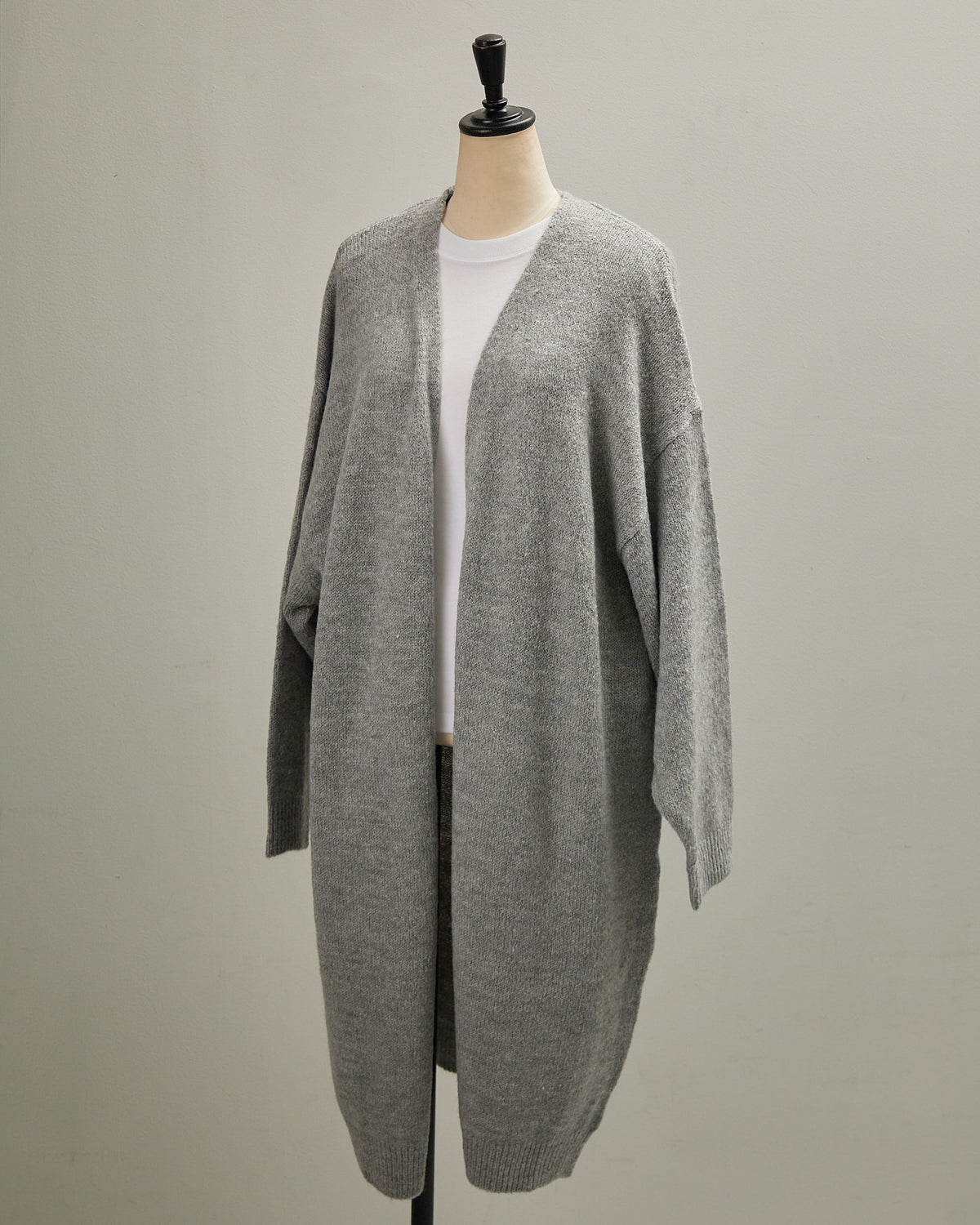 5GAUZE KNIT LONG CARDIGAN 2601022 / HIBINE