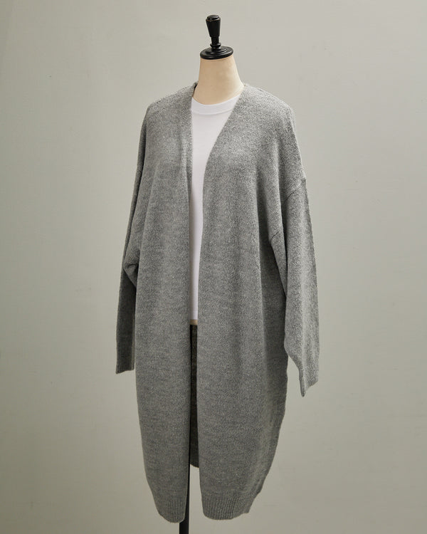 5GAUZE KNIT LONG CARDIGAN 2601022 / HIBINE