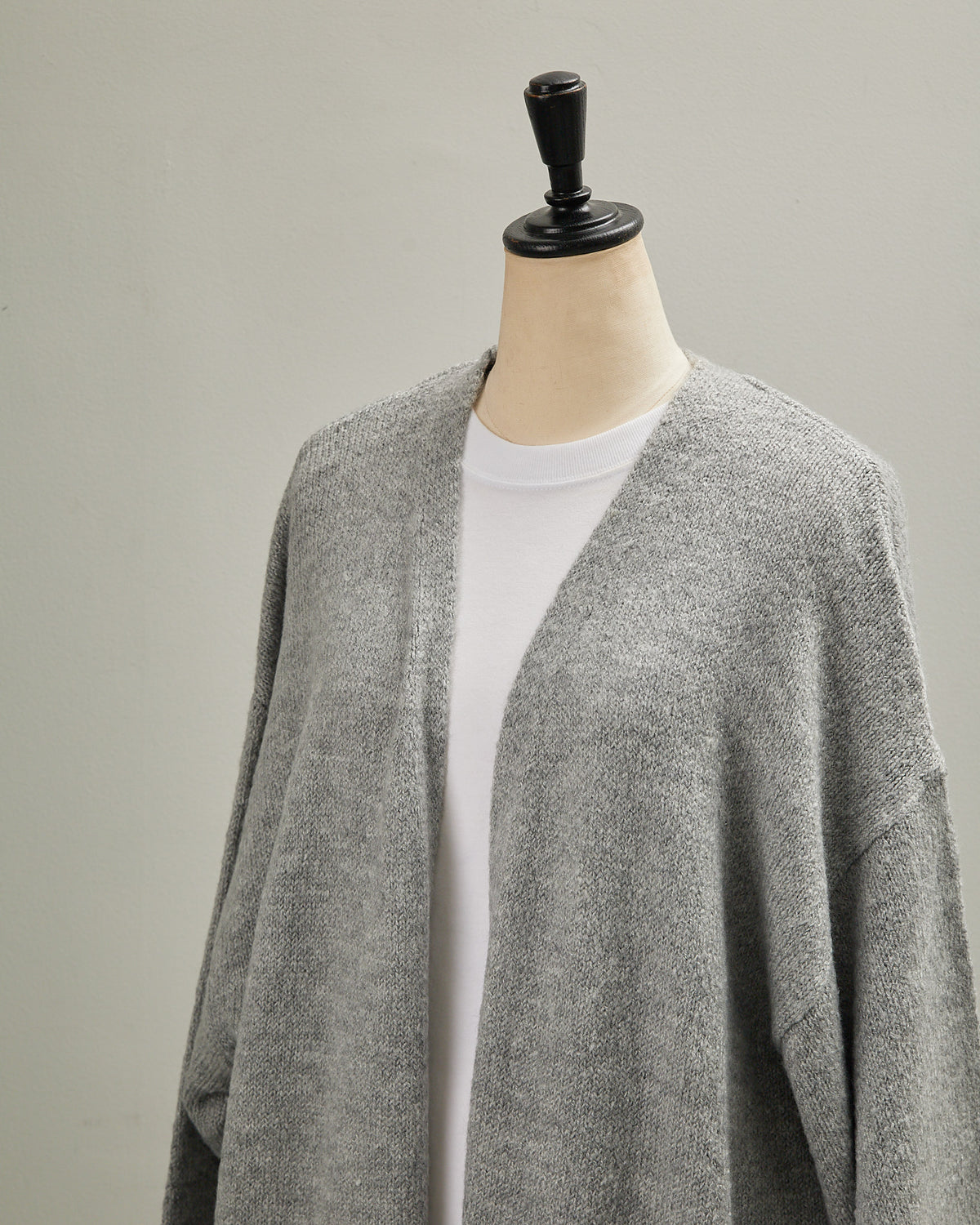 5GAUZE KNIT LONG CARDIGAN 2601022 / HIBINE