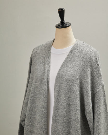 5GAUZE KNIT LONG CARDIGAN 2601022 / HIBINE