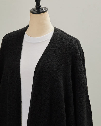 5GAUZE KNIT LONG CARDIGAN 2601022 / HIBINE
