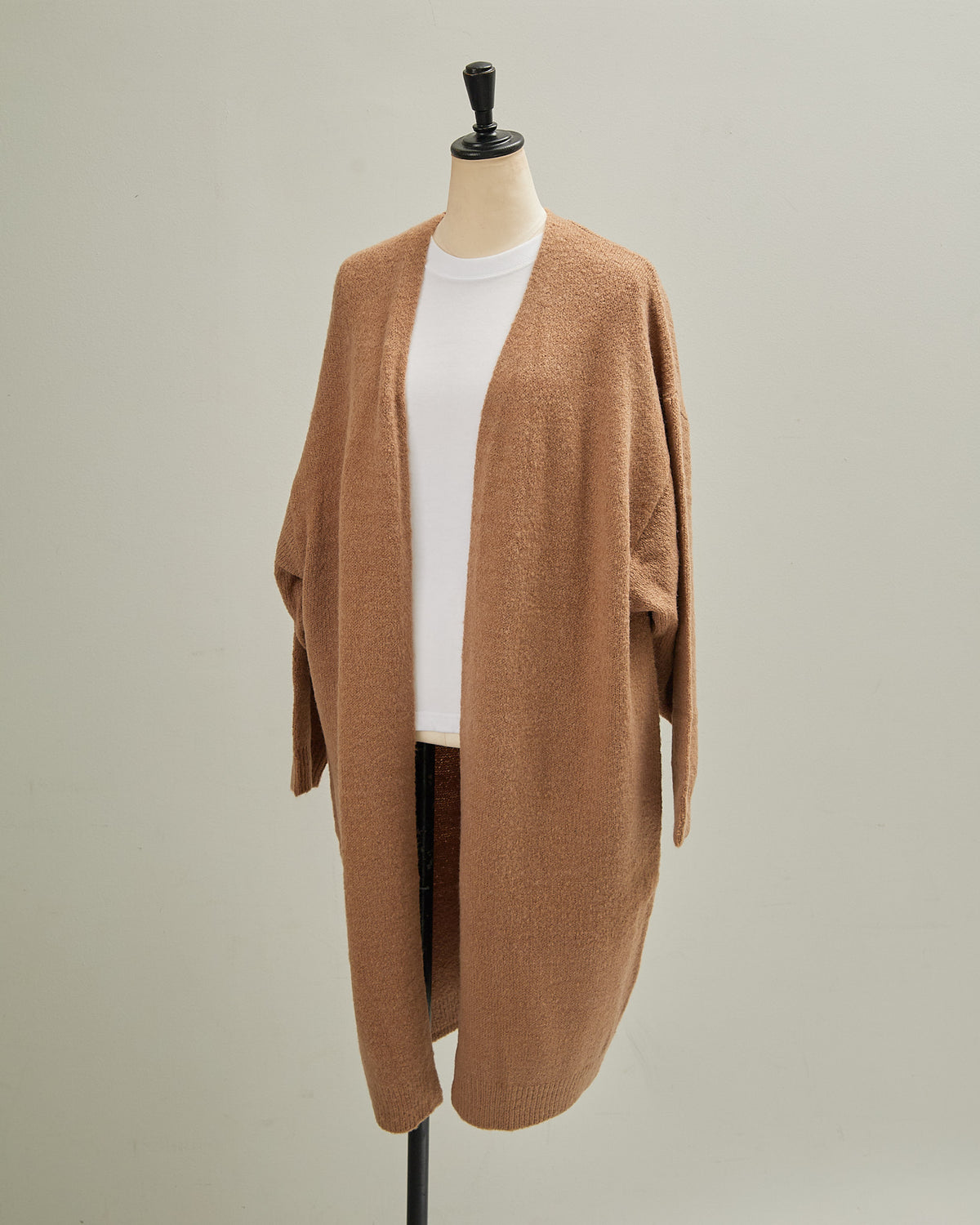5GAUZE KNIT LONG CARDIGAN 2601022 / HIBINE