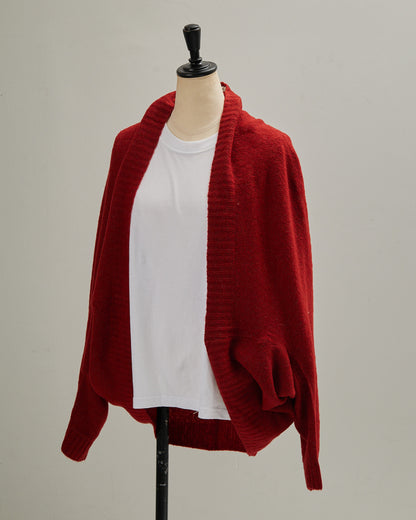 7GAUZE KNIT FRINGE CREW 2601018 / HIBINE