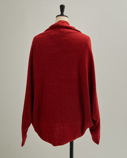 7GAUZE KNIT FRINGE CREW 2601018 / HIBINE
