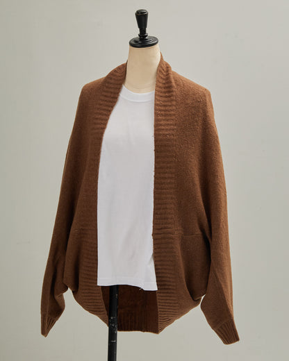 7GAUZE KNIT FRINGE CREW 2601018 / HIBINE