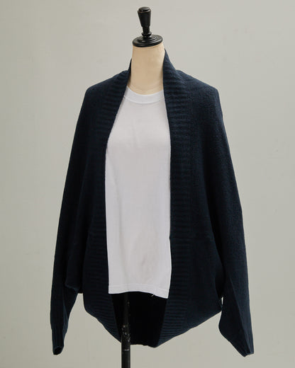 7GAUZE KNIT FRINGE CREW 2601018 / HIBINE