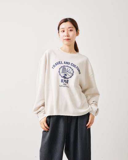 8.8オンス スウェット-TRAVEL&CULTURE- AH510-0105 /ALLHOURS ｵｰﾙｱﾜｰｽﾞ