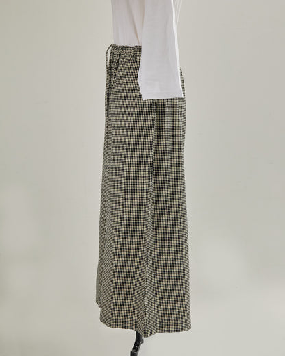 CHECK&STRIPE WIDE PANTS 2601009 / HIBINE