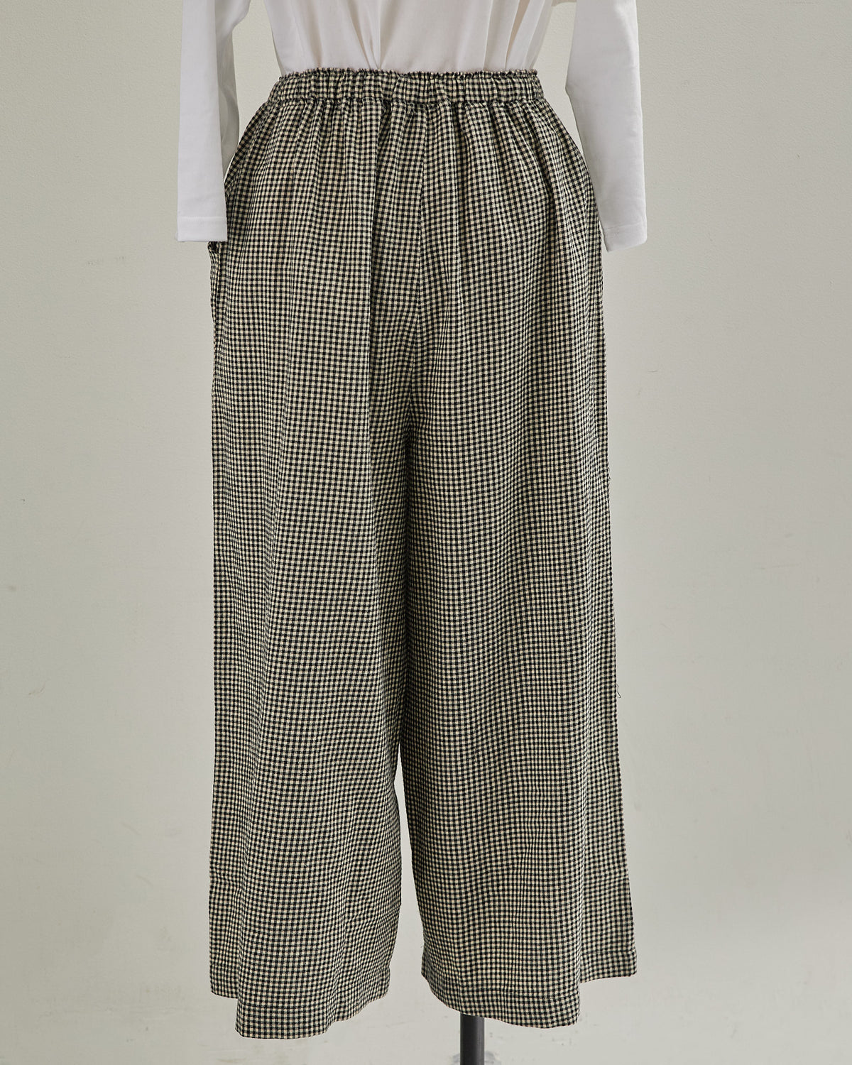 CHECK&STRIPE WIDE PANTS 2601009 / HIBINE