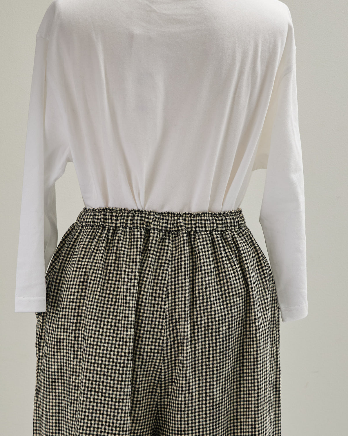 CHECK&STRIPE WIDE PANTS 2601009 / HIBINE