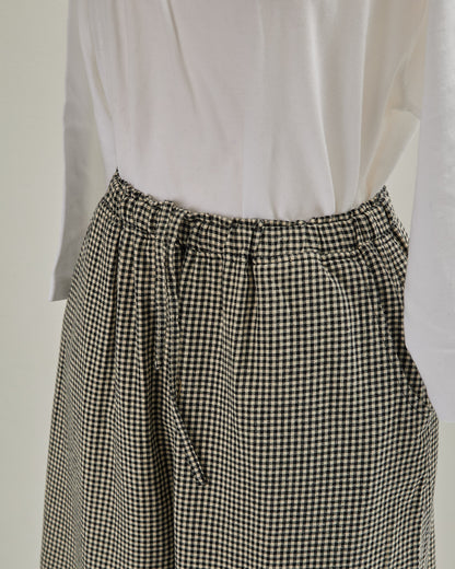 CHECK&STRIPE WIDE PANTS 2601009 / HIBINE