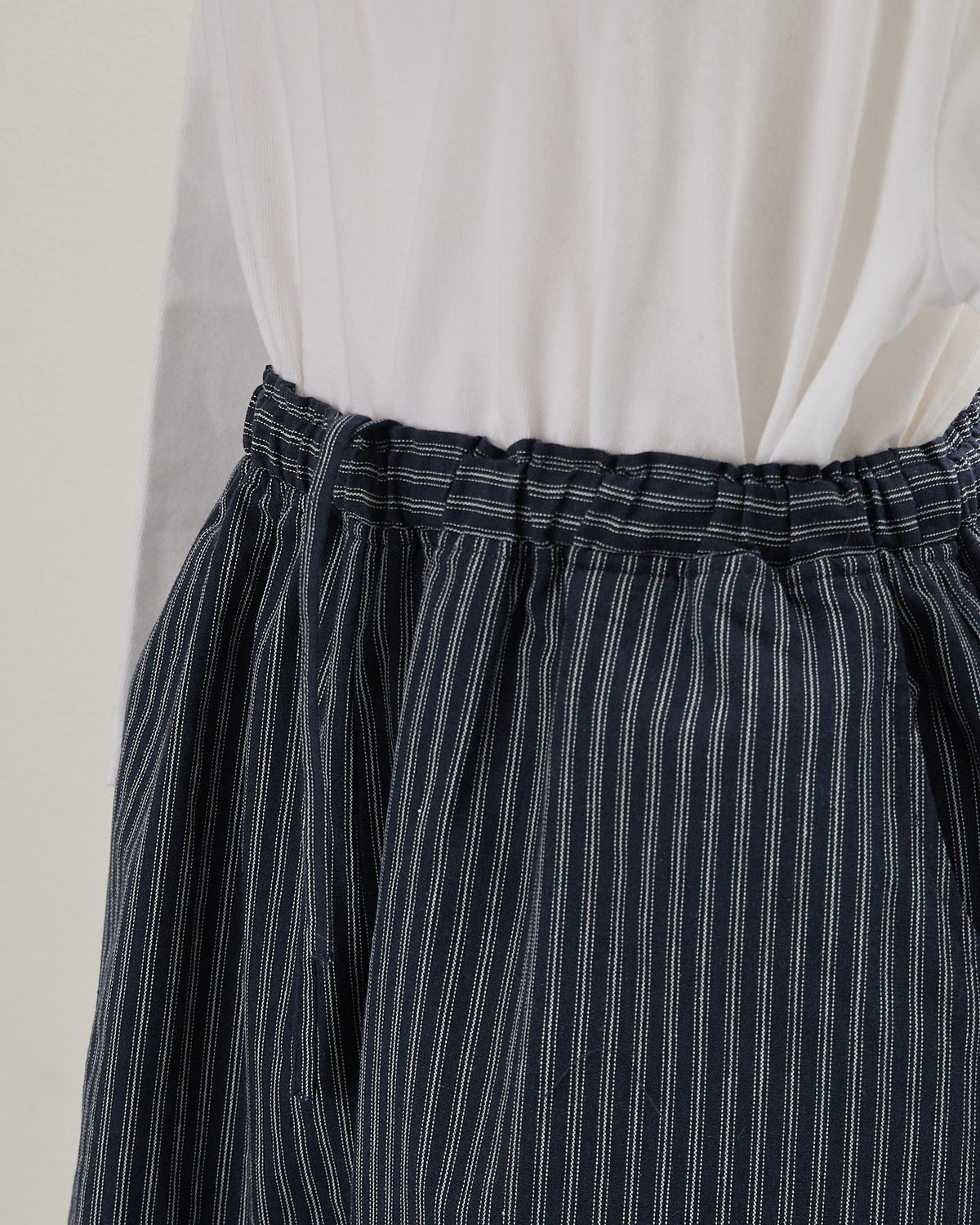CHECK&STRIPE WIDE PANTS 2601009 / HIBINE