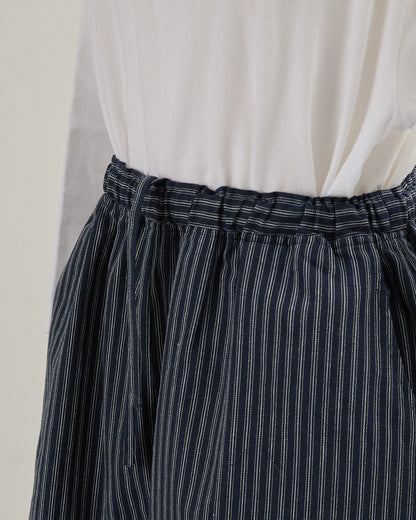 CHECK&STRIPE WIDE PANTS 2601009 / HIBINE