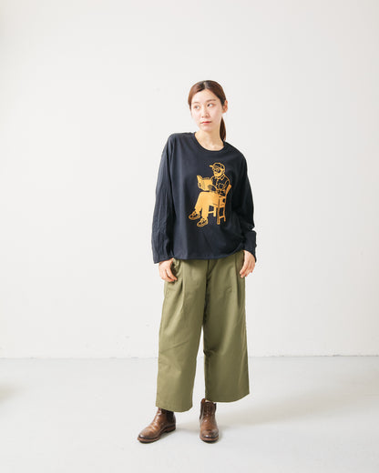 6.0オンス 長袖Ｔシャツ-BOOK LOVER- AH510-0101 /ALLHOURS ｵｰﾙｱﾜｰｽﾞ